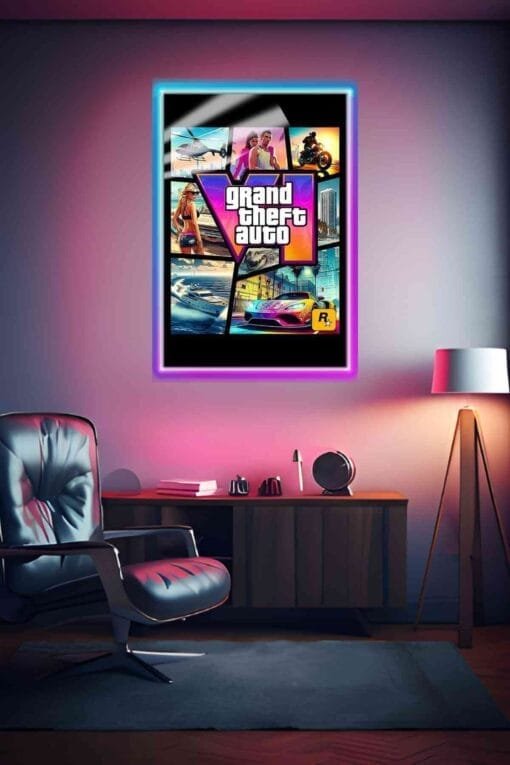 Grand Theft Auto Vi GTA 6 | Gaming Posters | Metal Posters | Wall Art