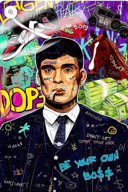 Empowerment Graffiti Art Thomas Shelby | Movies Posters | Metal Posters | Wall Art