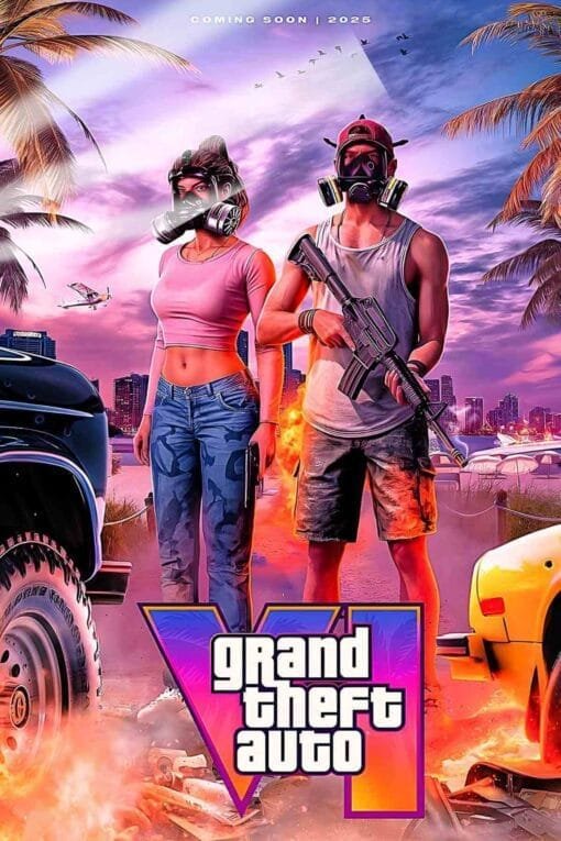 Grand Theft Auto VI GTA 6 | Gaming Posters | Metal Posters | Wall Art