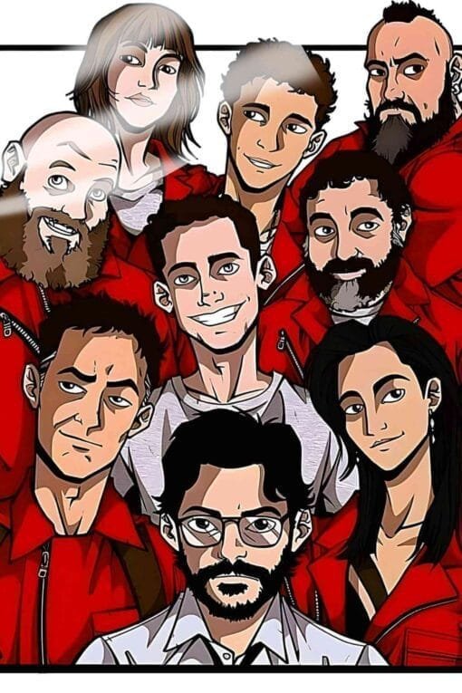 Money Heist Group Picture | Movies Posters | Metal Posters | Wall Art