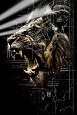 Lion Vector | Animal Posters | Metal Posters | Wall Art