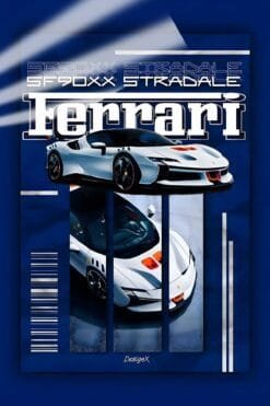 Ferrari SF90 XS Stradale | Cars & Bikes Posters | Metal Posters | Wall Art