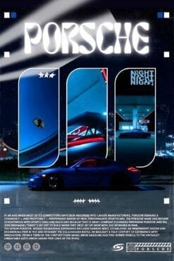 Porsche Car Poster | Cars & Bikes Posters | Metal Posters | Wall Art