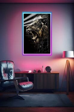 Lion Vector | Animal Posters | Metal Posters | Wall Art