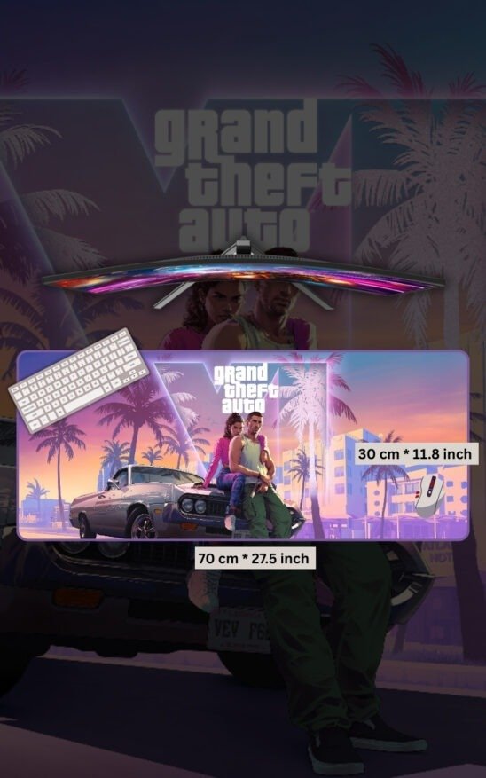 Grand Theft Auto 6 | Gaming Mousepads | Custom Mousepads | Office Desk Mat & Table Mat | In Pakistan