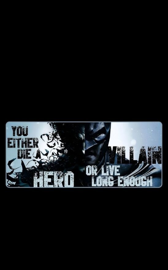 Batman - The Dark Knight - You Either Die A Hero | Superhero Mousepads | Custom Mousepads | Office Desk Mat & Table Mat | In Pakistan