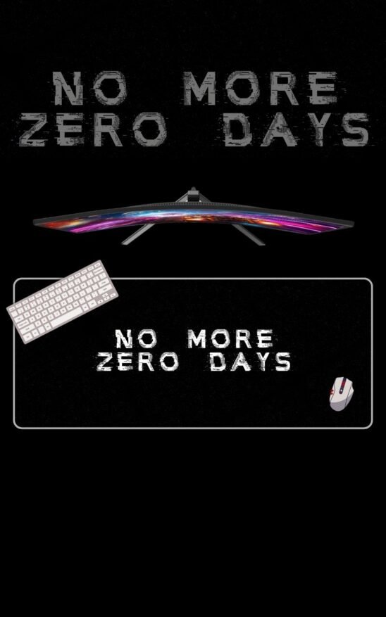 No More Zero Days | Motivational Mousepads | Custom Mousepads | Office Desk Mat & Table Mat | In Pakistan