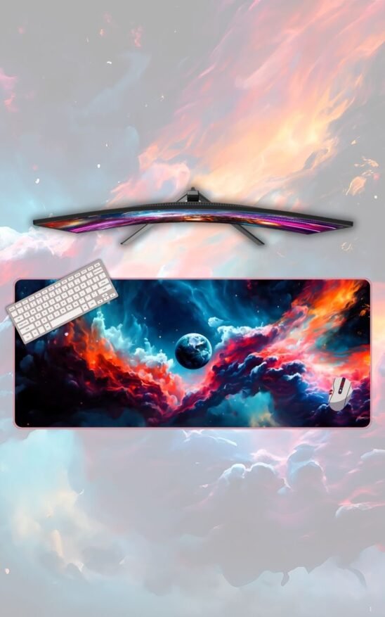 Space Nebula Planet | Space & Cosmos Mousepads | Custom Mousepads | Office Desk Mat & Table Mat | In Pakistan