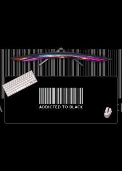 Addicted to Black | Motivation Mousepads | Custom Mousepads | Large Desk Mat/Mousepads | In Pakistan