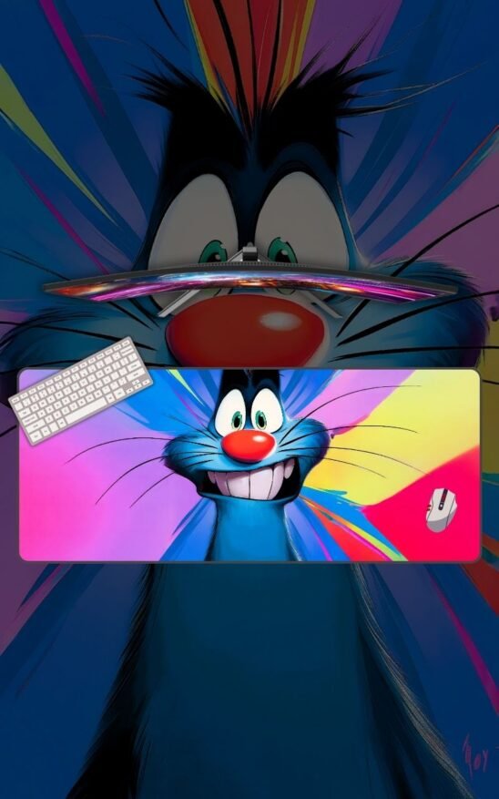 Oggy And The Cockroaches| Cartoon Mousepads | Custom Mousepads | Large Desk Mat/Mousepads | In Pakistan