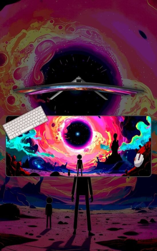 Rick And Morty Epic Escapes | Anime Mousepads | Custom Mousepads | Large Desk Mat/Mousepads | In Pakistan
