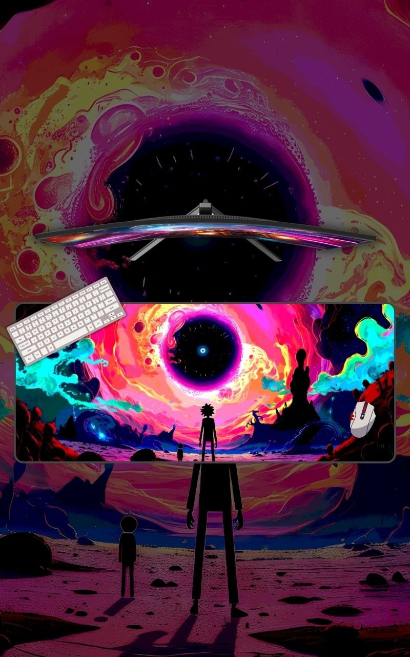 Rick And Morty Epic Escapes | Anime Mousepads | Custom Mousepads | Large Desk Mat/Mousepads | In Pakistan