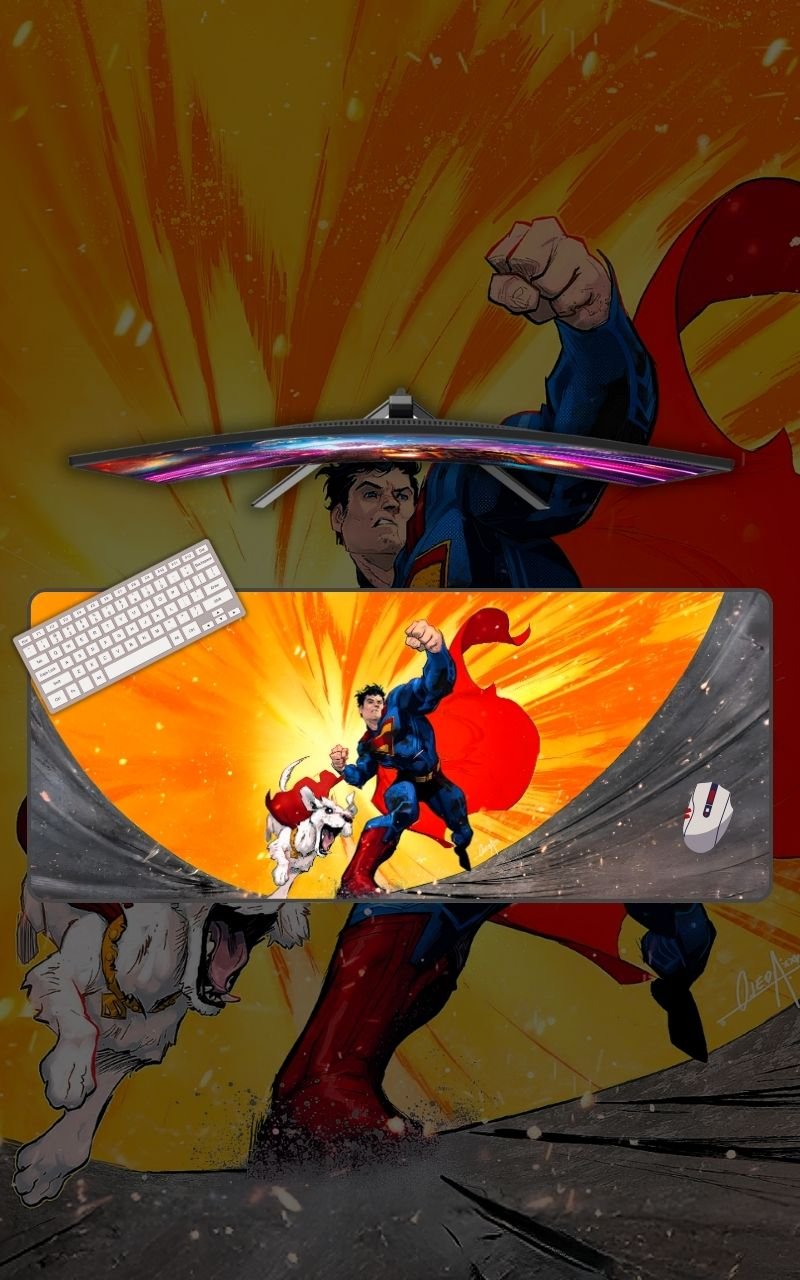 Superman X Hero Pet | Superhero Mousepads | Custom Mousepads | Large Desk Mat/Mousepads | In Pakistan
