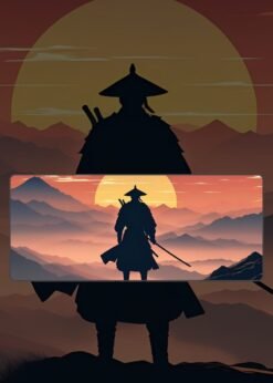 Samurai At Sunset Mousepad