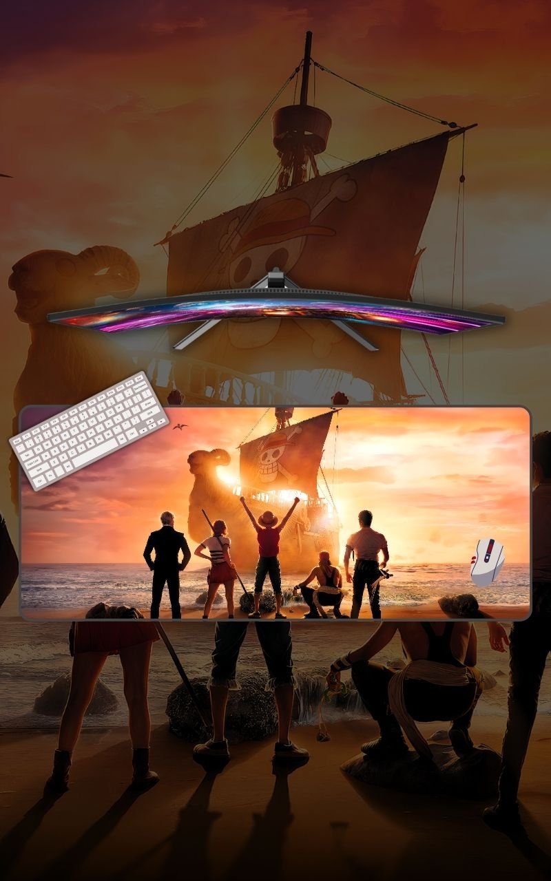 One Piece Netflix Poster | Anime Mousepads | Custom Mousepads | Large Desk Mat/Mousepads | In Pakistan