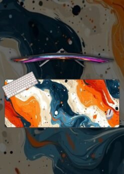 River Pattern Abstract Painting Mousepad