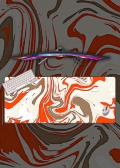 Brown Orange and White Mousepad