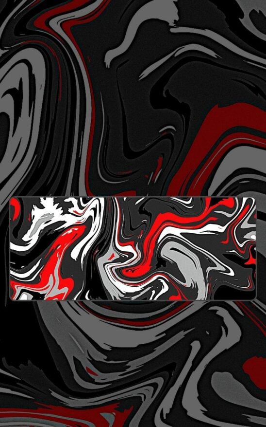 Red Black and White Topography Mousepad