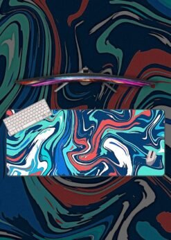 Red White and Blue Topography Mousepad