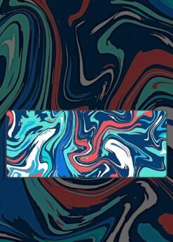 Red White and Blue Topography Mousepad