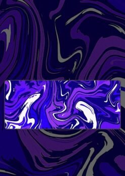 White Blue and Purple Topography Mousepad