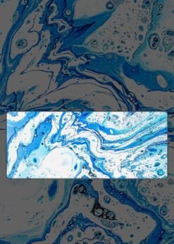 Blue And White Topography Mousepad