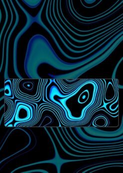 Blue And Black Topography Mousepad