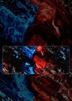 Blue And Red Topography Mousepad
