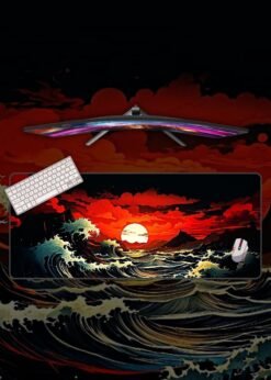 Waves Sunset Mousepad