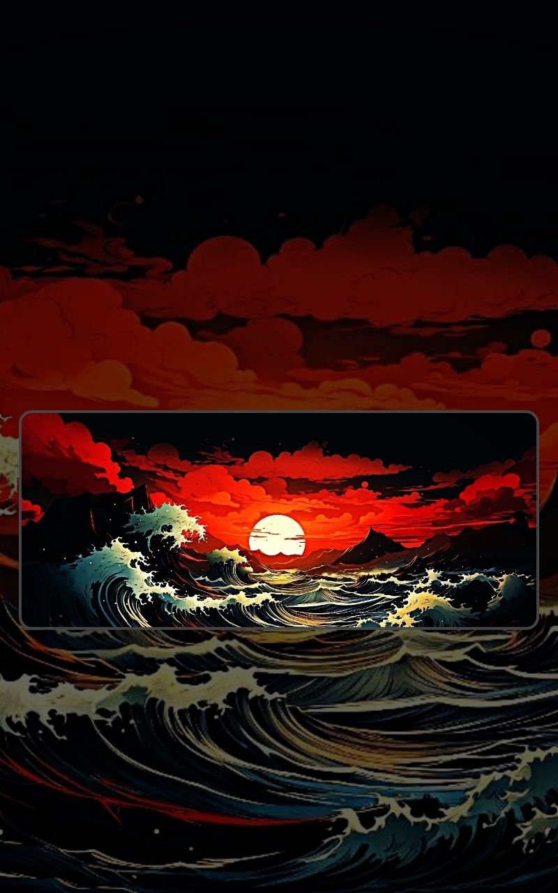 Waves Sunset Mousepad
