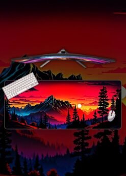 Mountains and Landscape At Sunset Mousepad