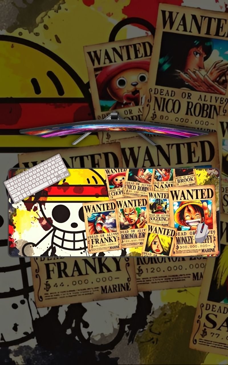 One Piece Wanted List Mousepad
