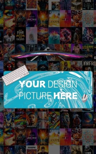 Personalized custom mousepad and deskmat with unique printed design