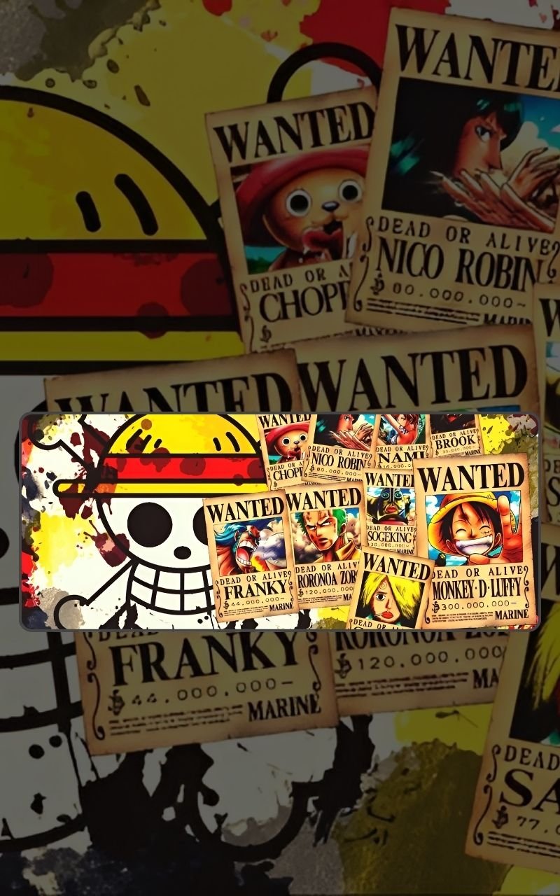 One Piece Wanted List Mousepad