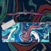 Red White and Blue Topography Mousepad