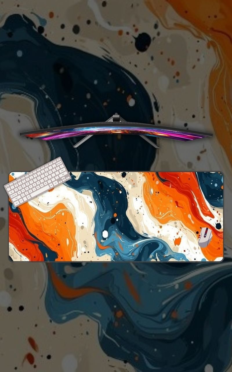 River Pattern Abstract Painting Mousepad