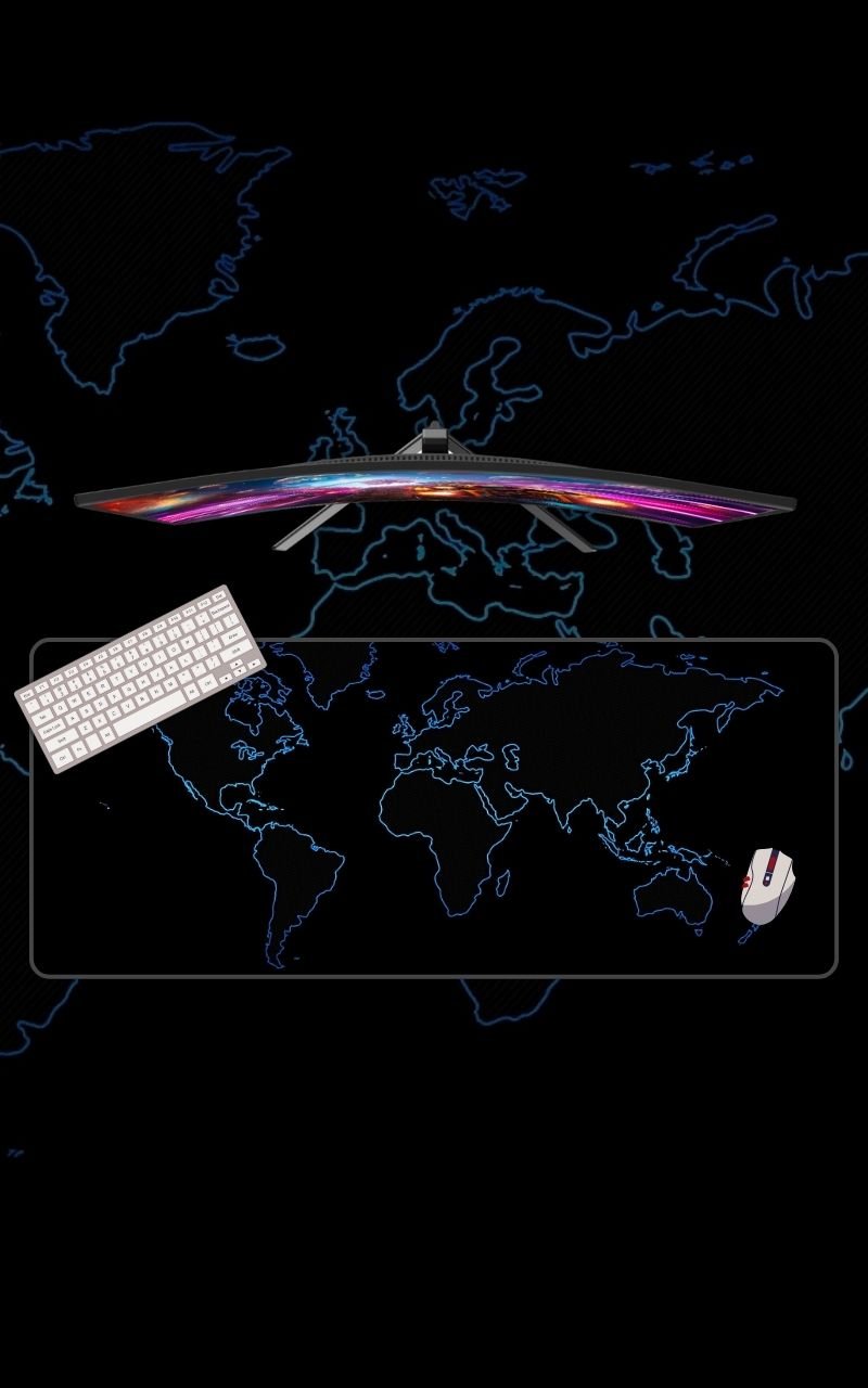 World Map Outline Mousepad