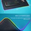 Black RGB Gaming Mousepad XXL with LED Edge Lighting and Large Desk Coverage