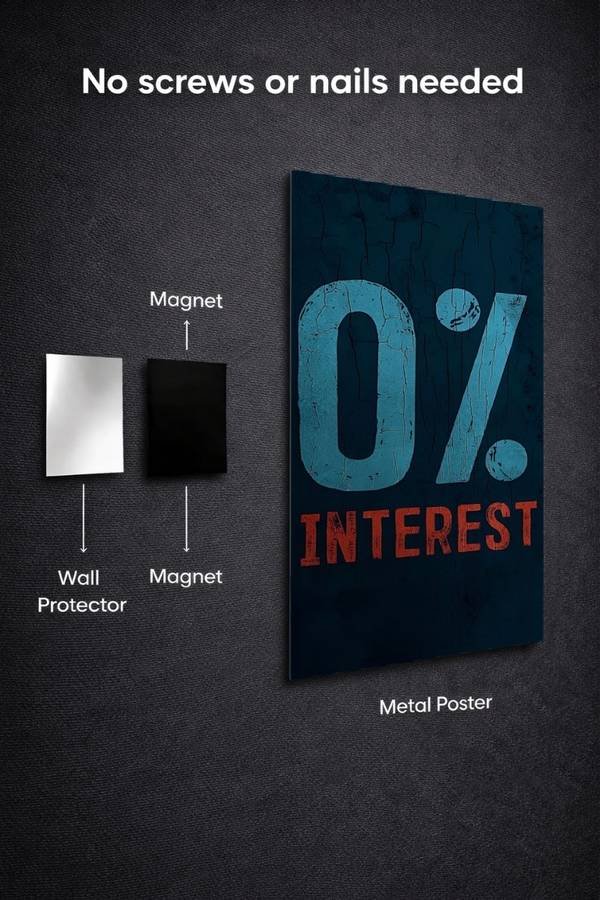 0% Interest metal poster wall art in Pakistan