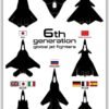 6th Gen Jets metal poster wall art in Pakistan
