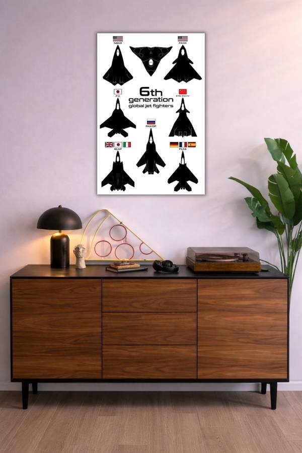 6th Gen Jets metal poster wall art in Pakistan