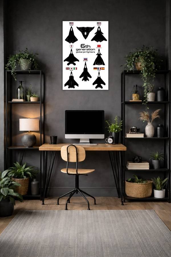 6th Gen Jets metal poster wall art in Pakistan