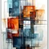 Abstract Geometric Art metal poster wall art in Pakistan