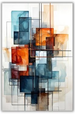 Abstract Geometric Art metal poster wall art in Pakistan
