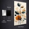 Abstract Painting With Leaves And Dots metal poster wall art in Pakistan