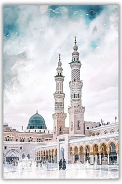 Al-Masjid An-Nabawi metal poster wall art in Pakistan