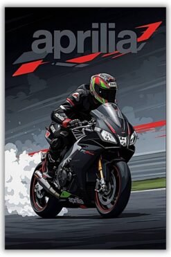 Aprilia Rsv4 metal poster wall art in Pakistan
