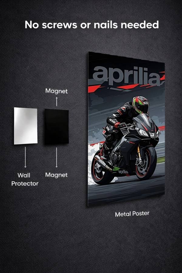 Aprilia Rsv4 metal poster wall art in Pakistan
