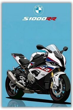 Bmw S1000rr metal poster wall art in Pakistan