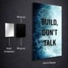 Build Don't Talk metal poster wall art in Pakistan